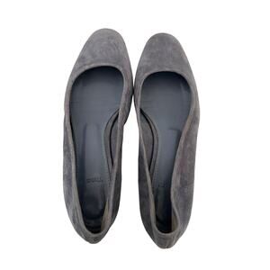 Theory Suede Flats Slip on Shoes Blue Gray Womens Size 38 Made in Italy